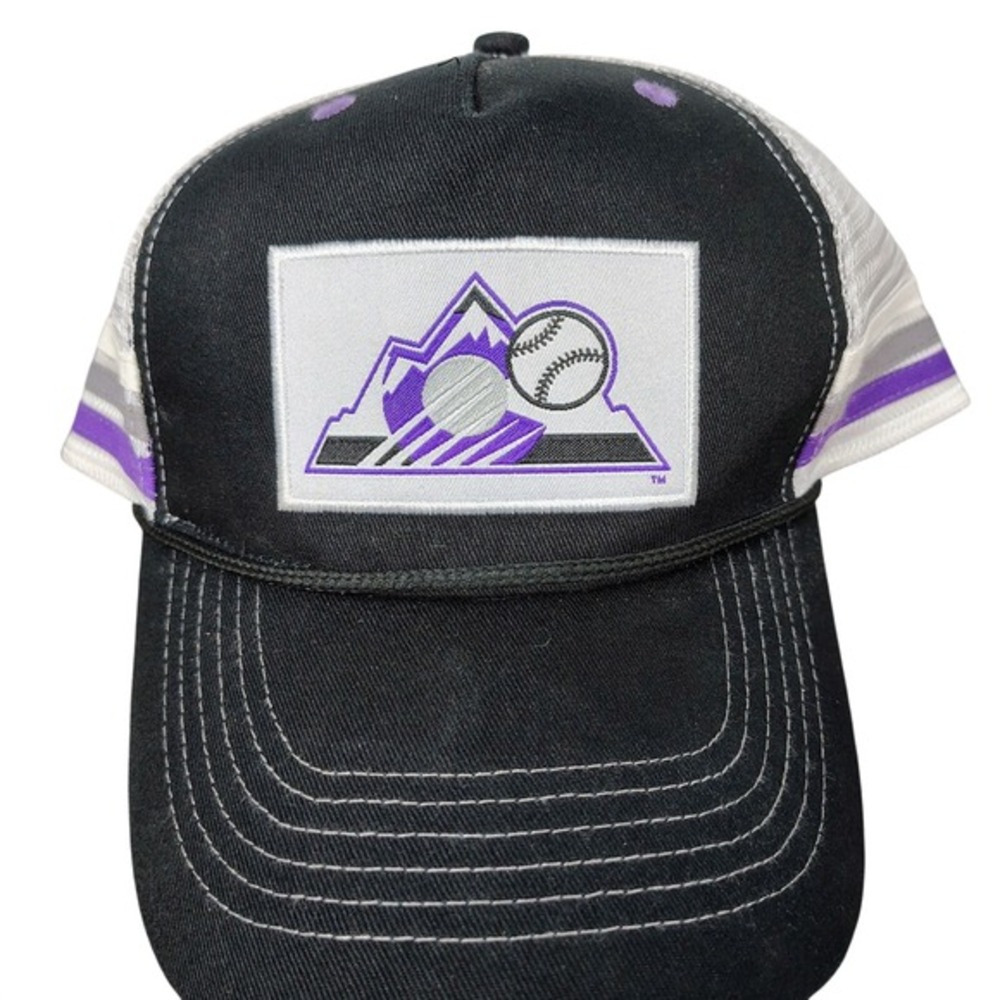 Trucker Cap Snapback Mesh Hat Black Purple Pioneer KOA‎ Ball Mountains
